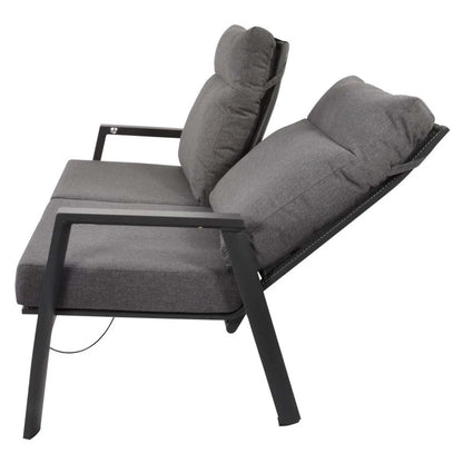 Loungebank Ohio | 2 & 3 zits | Grijs