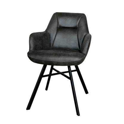 Eetkamerstoel Nelson | Antraciet Microvezel