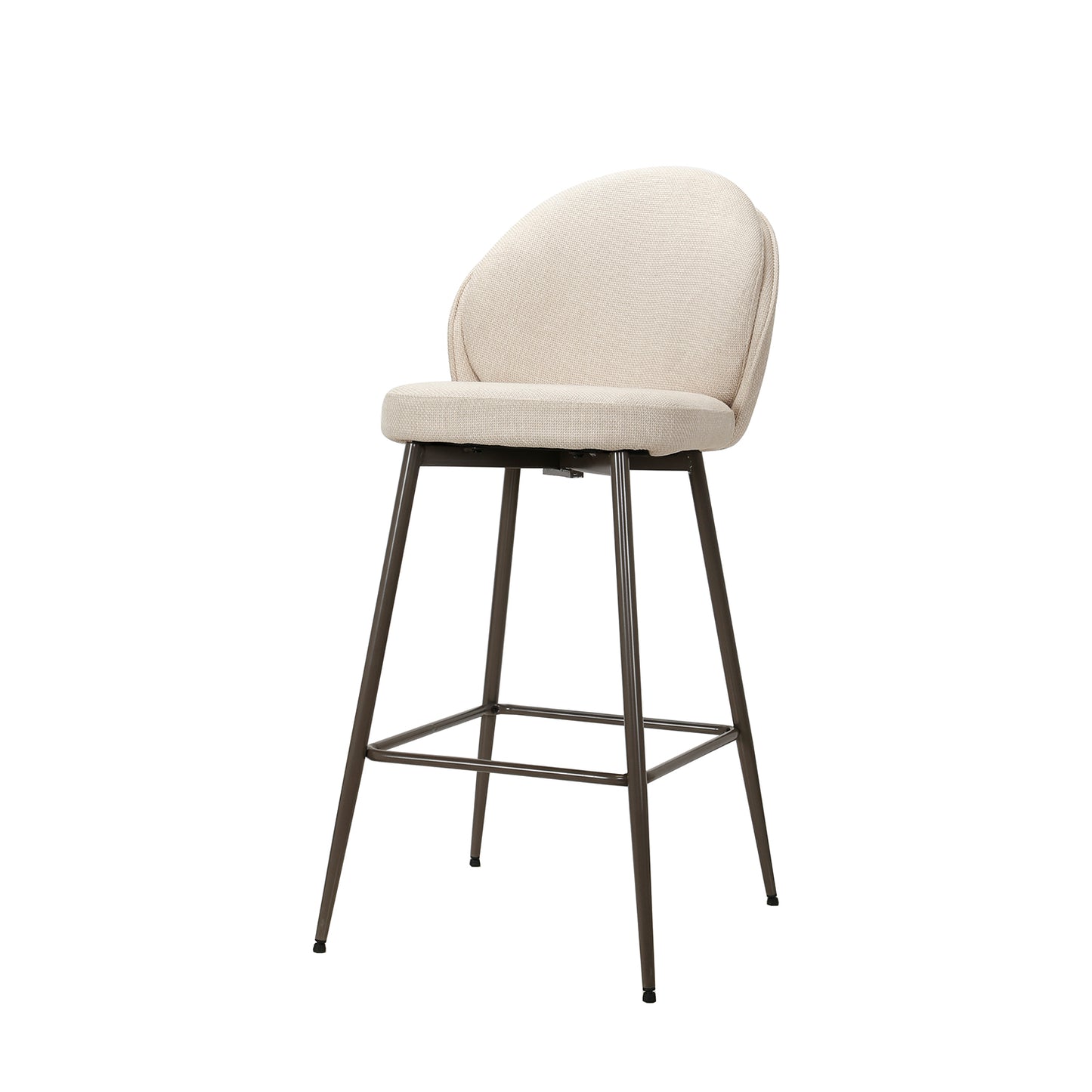 Barkruk Lovée | Horecahoogte | Taupe poot | Offwhite