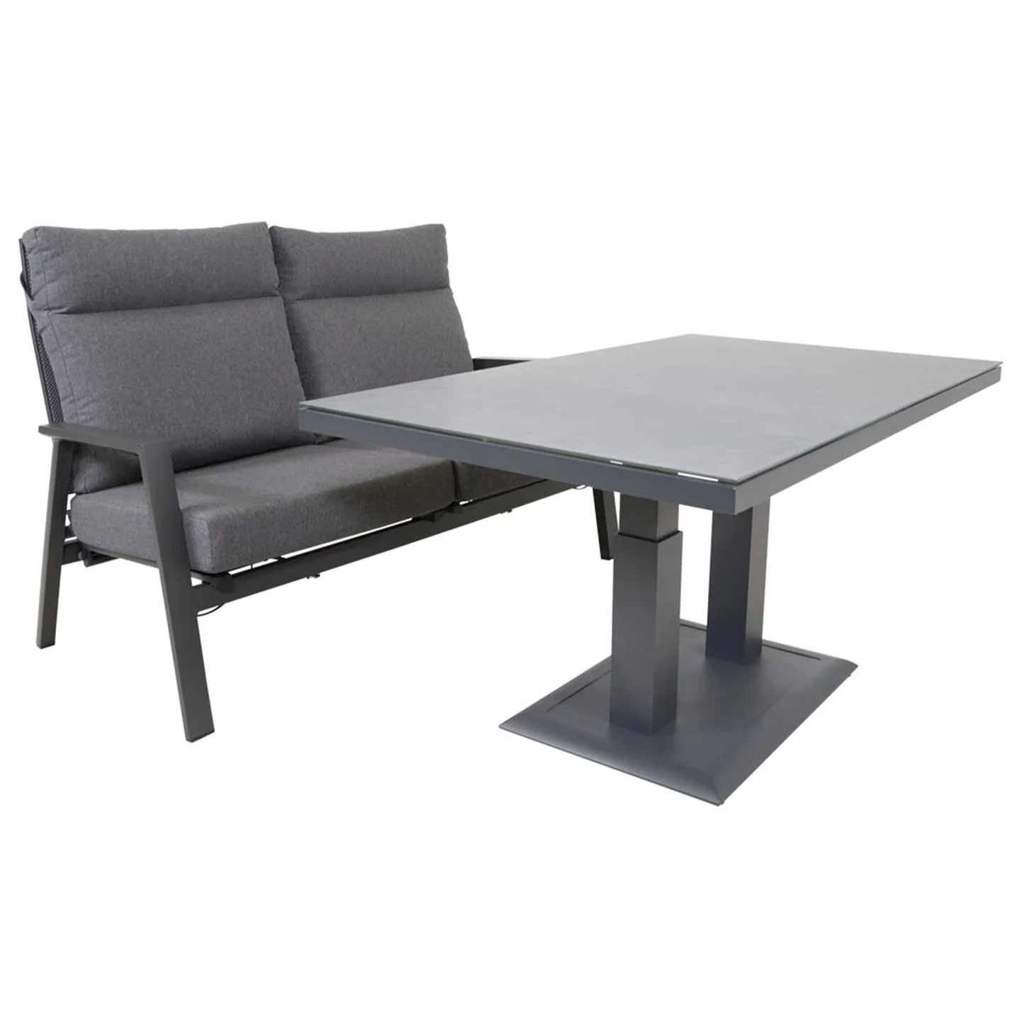 Loungebank Ohio | 2 & 3 zits | Grijs