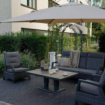 Zweefparasol VirgoFlex | 3 x 3 Meter | Vierkant | Ecru