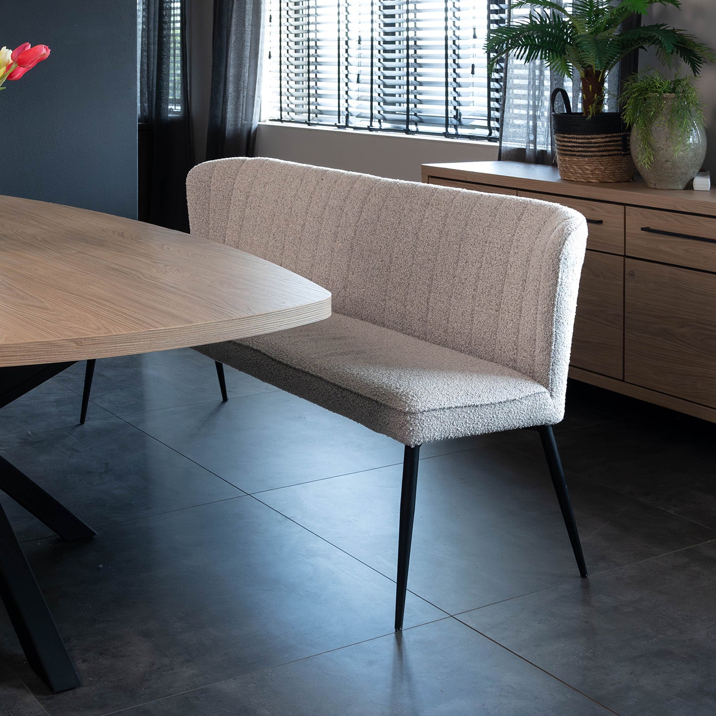 Eetkamerbank Fourty | Toffee Bouclé