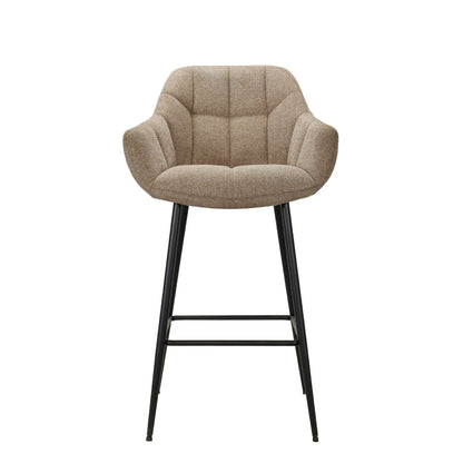 Barkruk Cas | Horecahoogte  | Beige — Vooraanzicht - witfoto