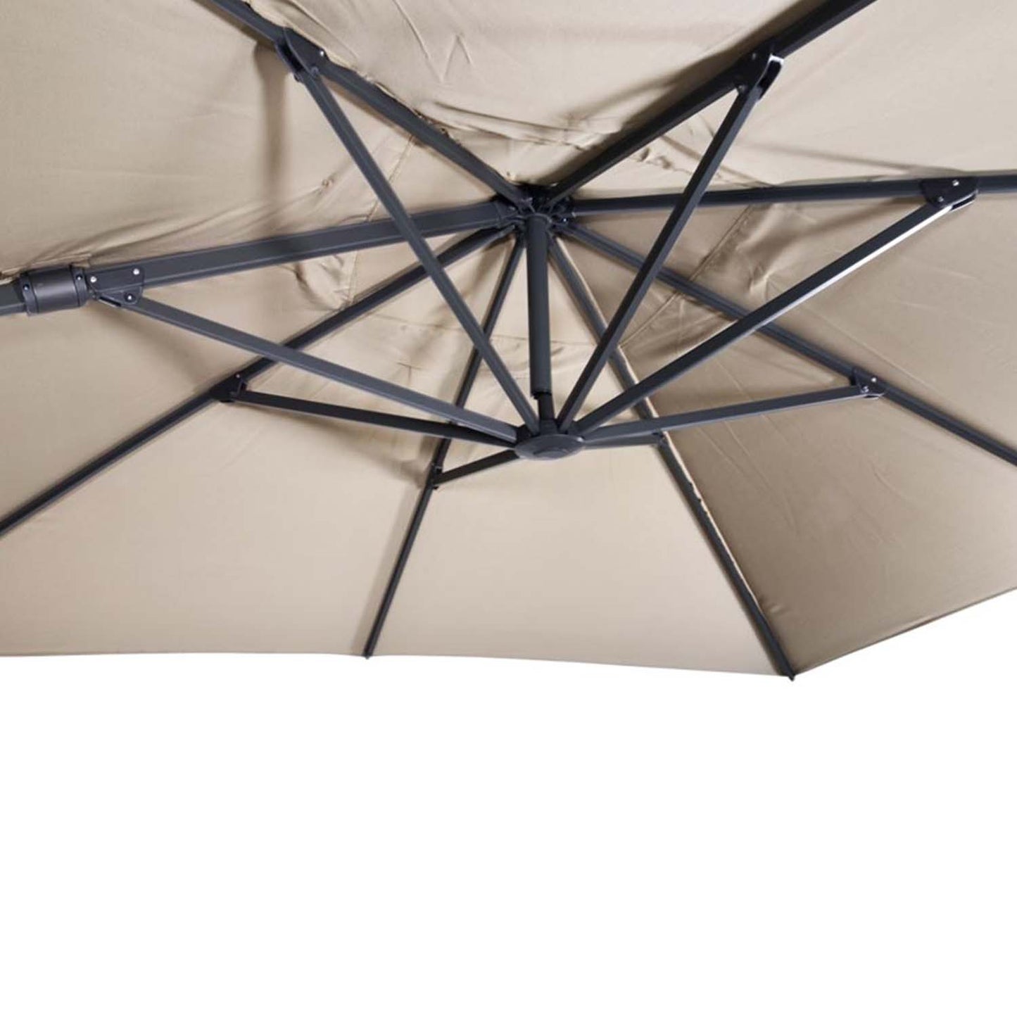Zweefparasol VirgoFlex | 3 x 3 Meter | Vierkant | Ecru