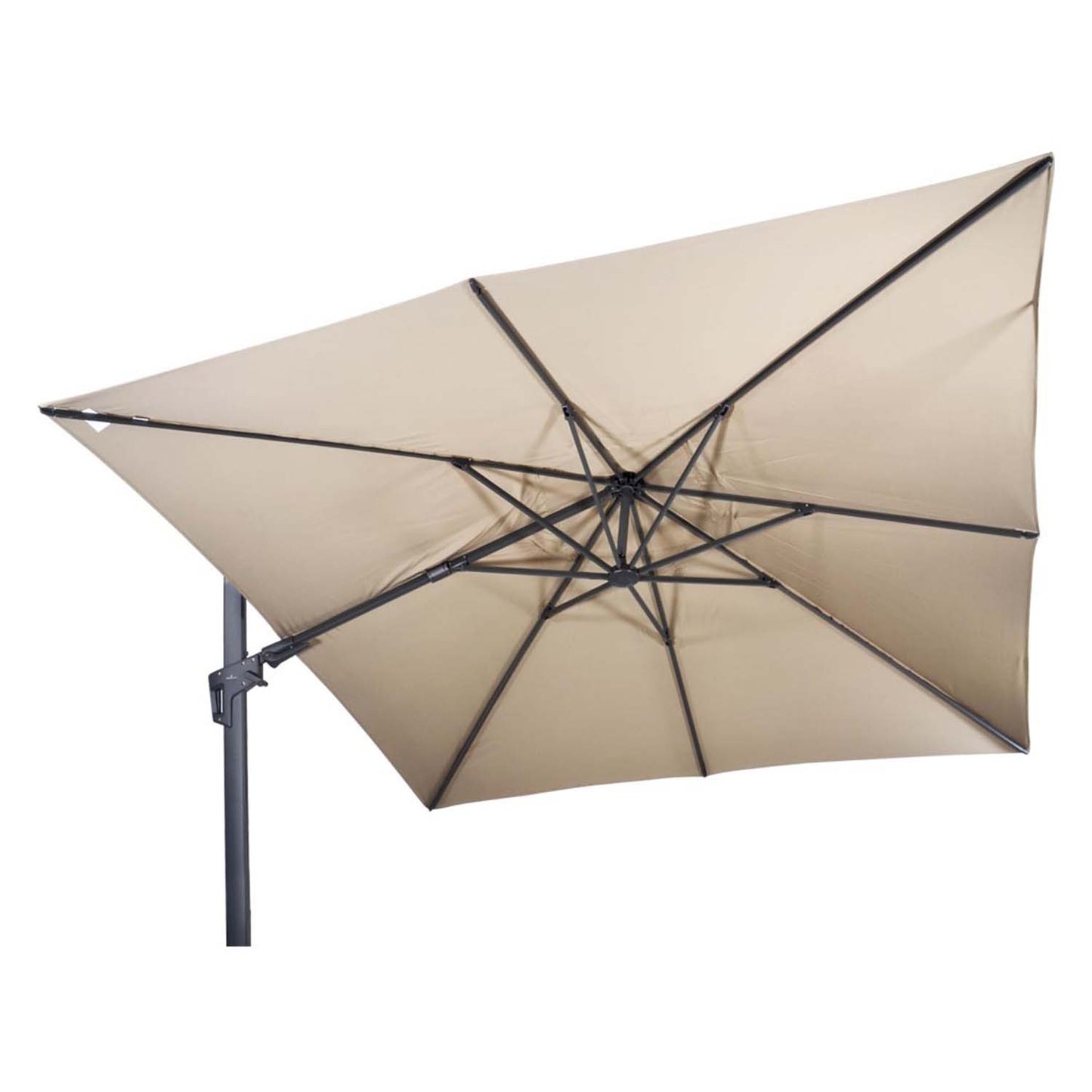 Zweefparasol VirgoFlex | 3 x 3 Meter | Vierkant | Ecru