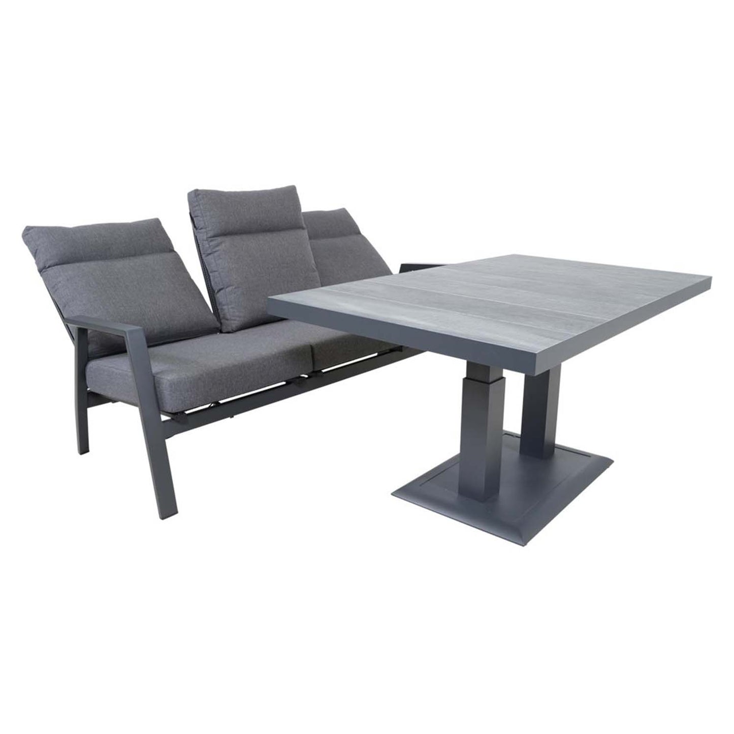 Loungebank Ohio | 2 & 3 zits | Grijs