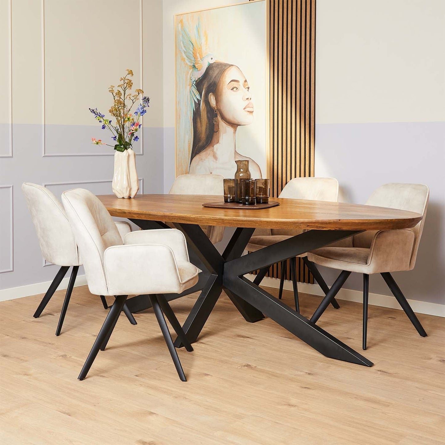 Eetkamerstoel Nova | Velvet | Magazijn leegverkoop