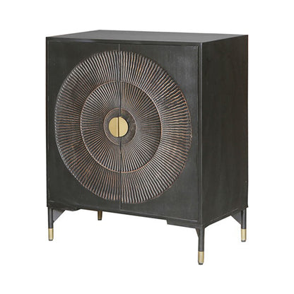 Opbergkast Sun Laag | 2 Deuren | Zwart Mangohout