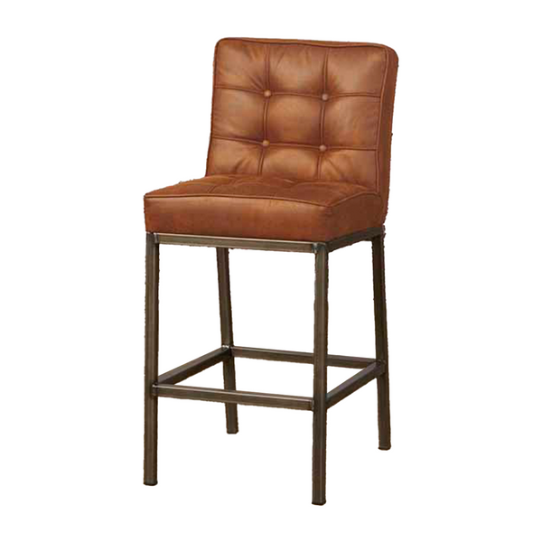 Barkruk Vasco | Fabric Amazon Cognac — Vooraanzicht - witfoto