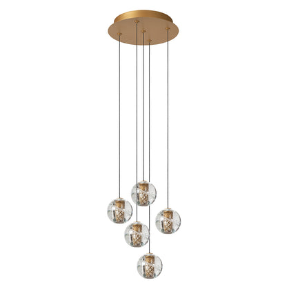Hanglamp Dilenko | 5 hangend | Goud
