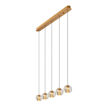 Hanglamp Dilenko | 5 op rij | Goud