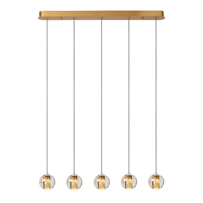 Hanglamp Dilenko | 5 op rij | Goud