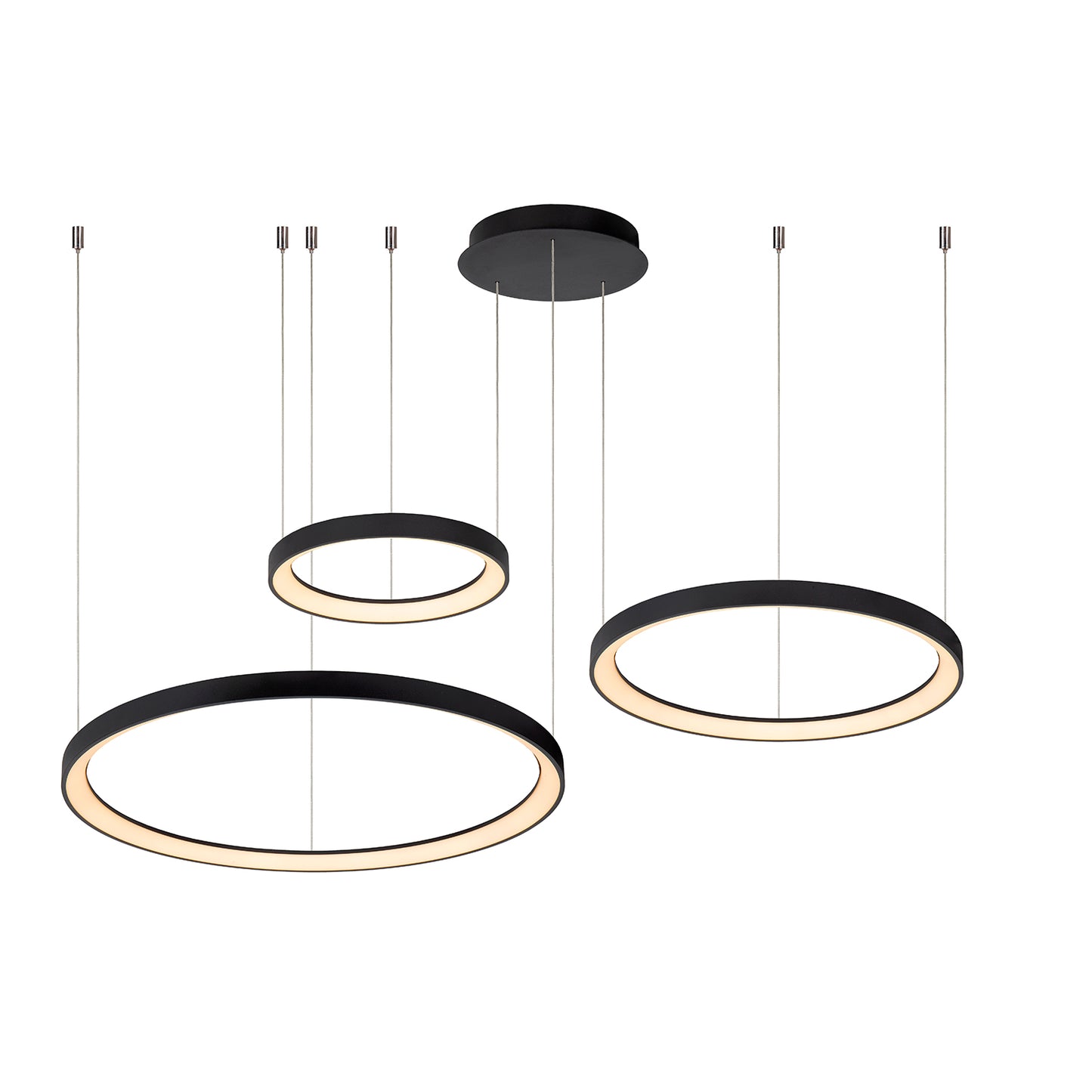 Hanglamp Vidal | 3 Lampen | Ø 78 cm | Zwart