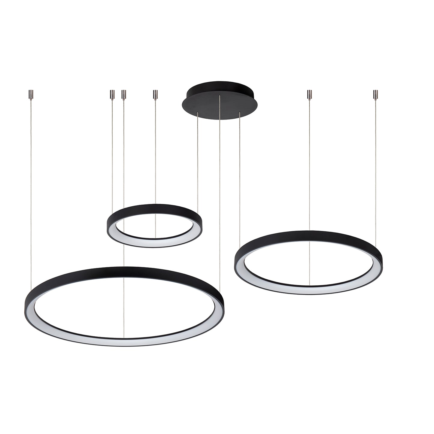 Hanglamp Vidal | 3 Lampen | Ø 78 cm | Zwart