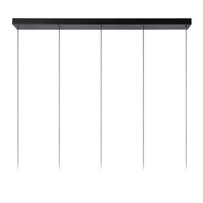 Hanglamp Margary | 5 op rij | Zwart