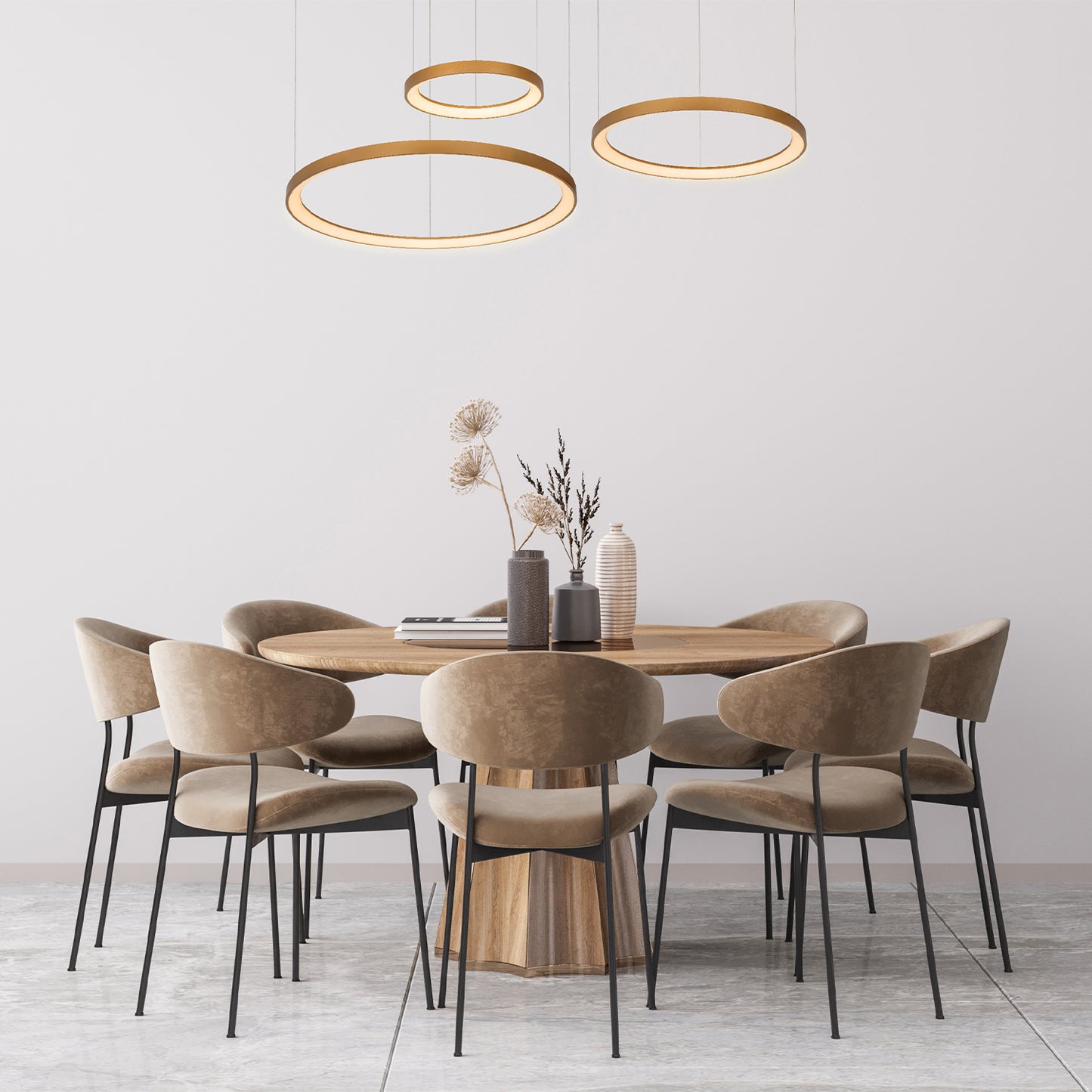 Hanglamp Vidal | 3 Lampen | Ø 78 cm | Goud