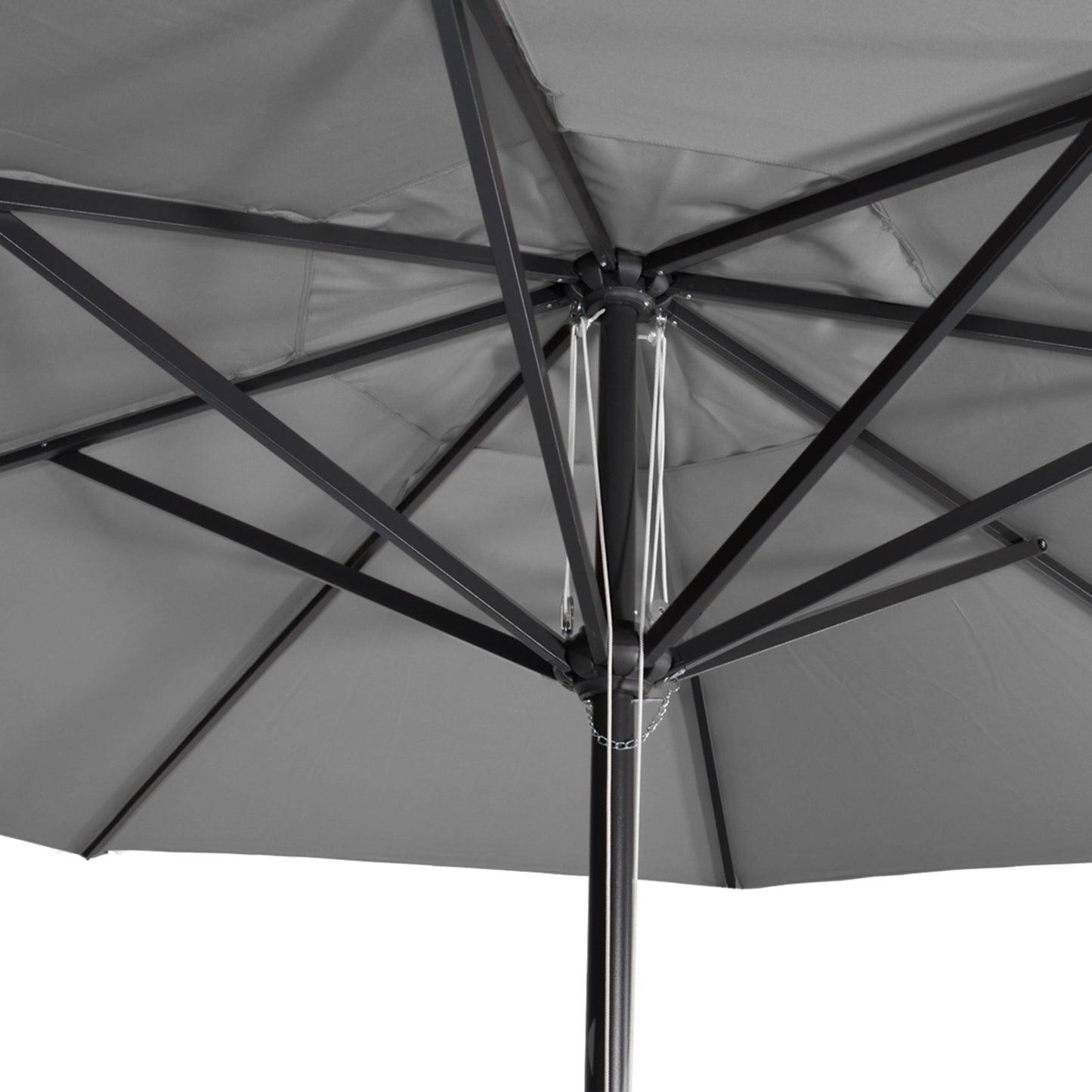 Stokparasol Virgo | Ø4 Meter | Rond | Grijs