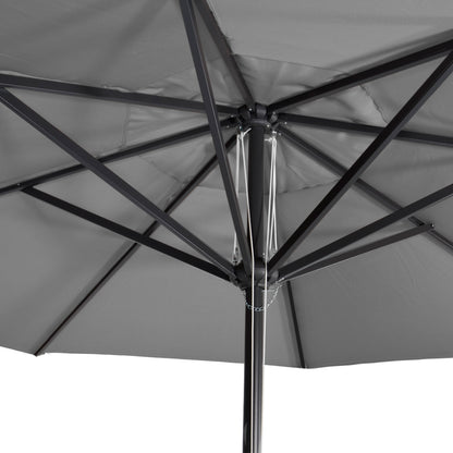 Stokparasol Virgo | Ø4 Meter | Rond | Grijs