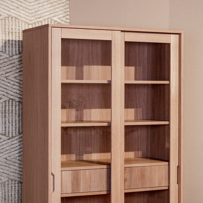Vitrinekast Jule | Naturel Eikenhout