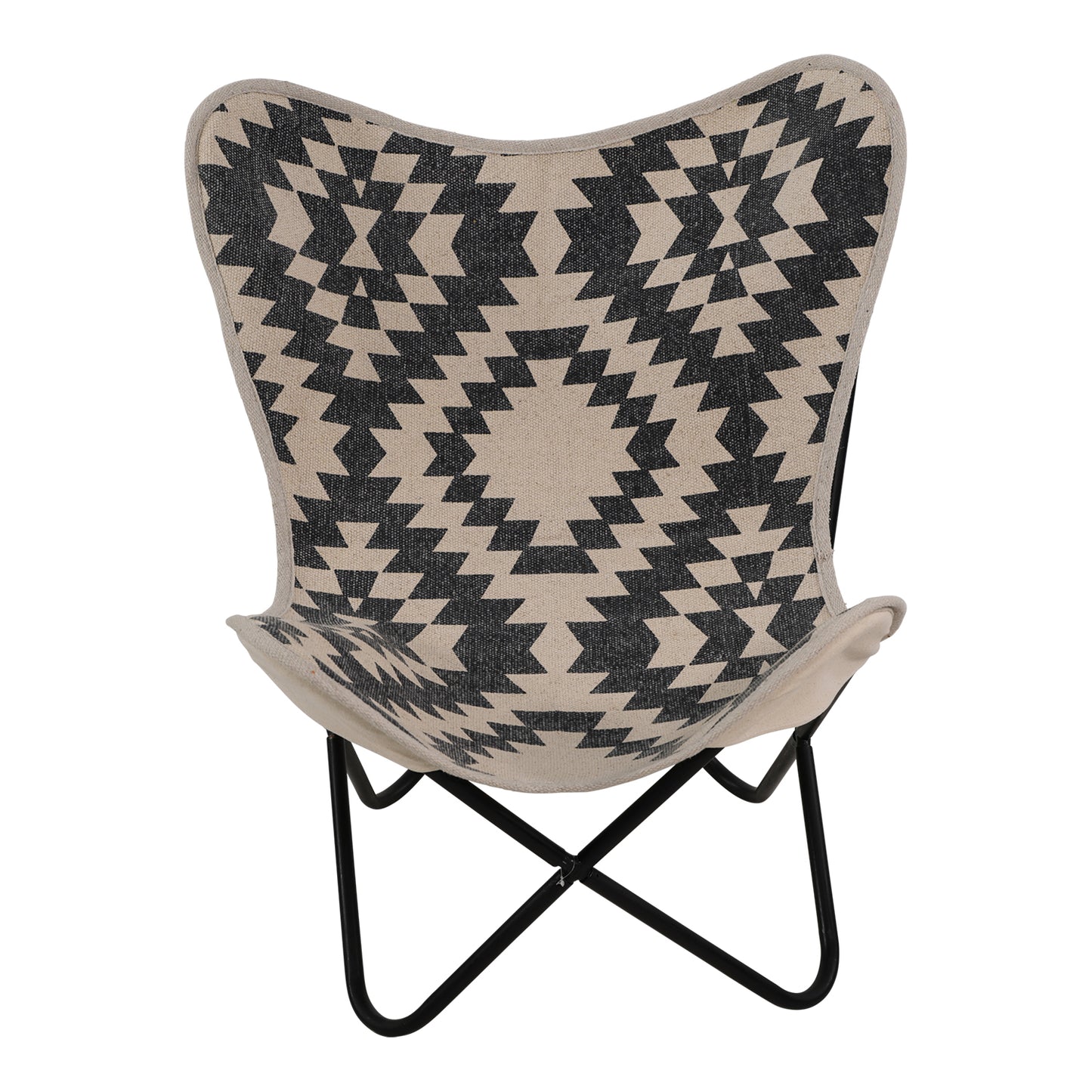 Loungestoel Brent | Zwart Metaal