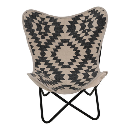 Loungestoel Brent | Zwart Metaal