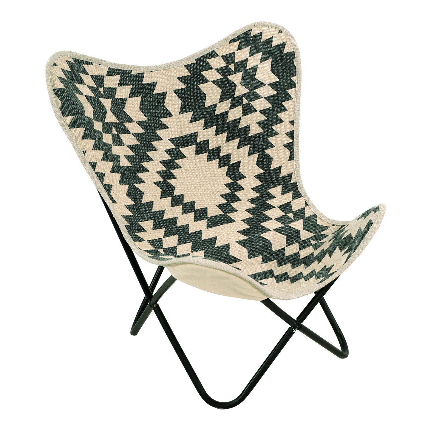 Loungestoel Brent | Zwart Metaal