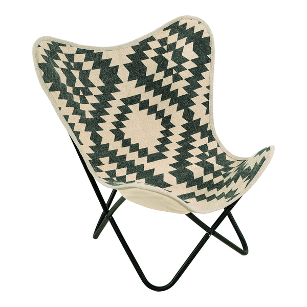 Loungestoel Brent | Zwart Metaal