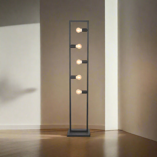 Vloerlamp Quadrato | Zwart Metaal