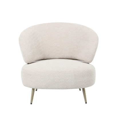 Fauteuil Rondé | Wit Stof