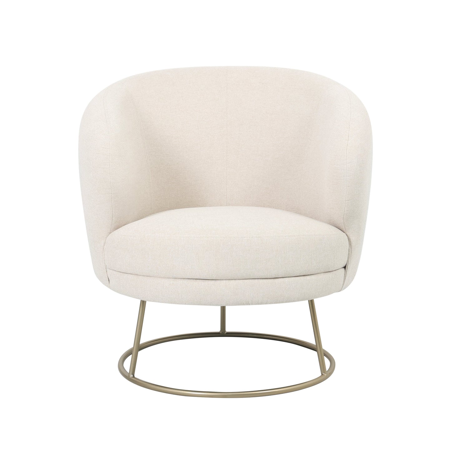 Fauteuil Victoria | Wit Stof — Vooraanzicht - witfoto
