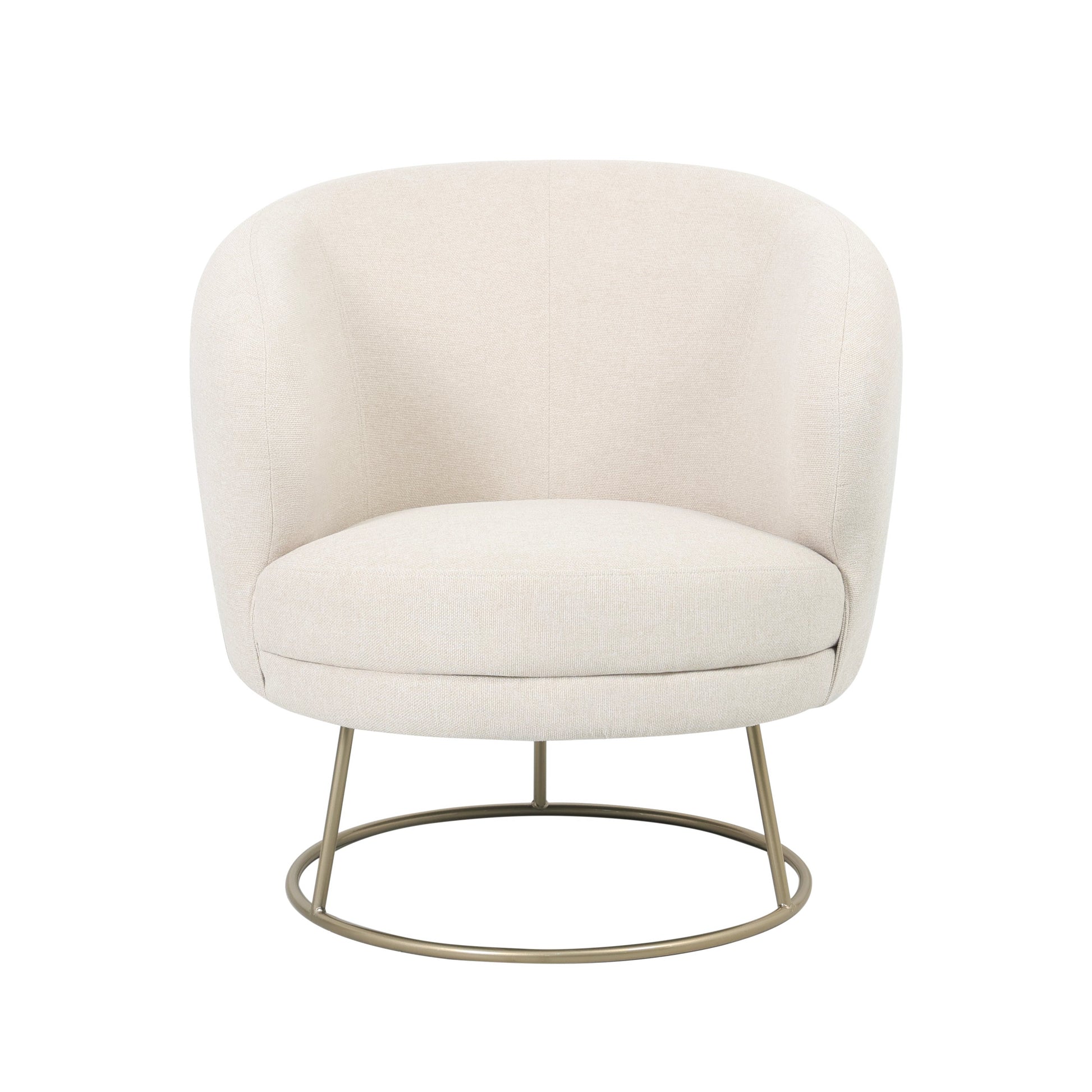 Fauteuil Victoria | Wit Stof — Vooraanzicht - witfoto