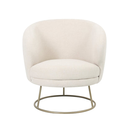 Fauteuil Victoria | Wit Stof — Vooraanzicht - witfoto