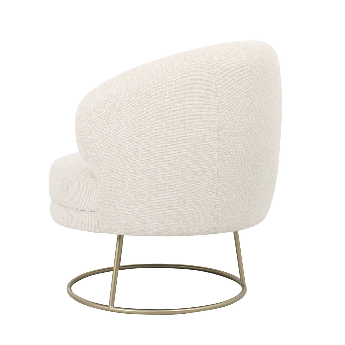 Fauteuil Victoria | Wit Stof — Zijaanzicht - witfoto