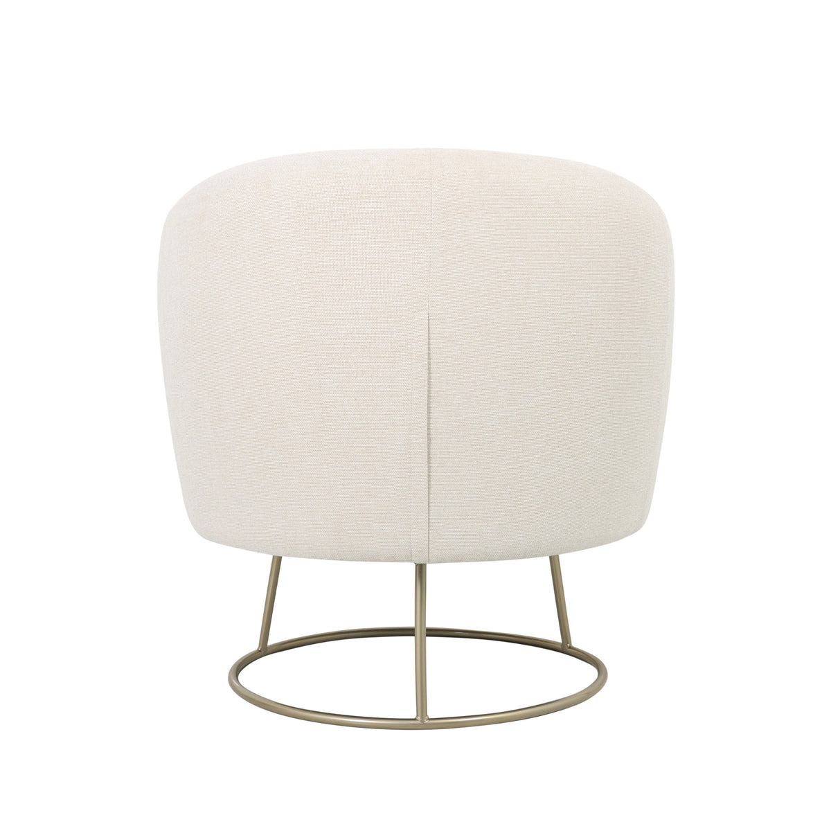 Fauteuil Victoria | Wit Stof — Achteraanzicht - witfoto