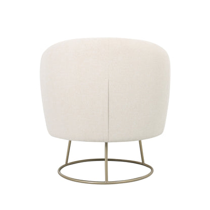 Fauteuil Victoria | Wit Stof — Achteraanzicht - witfoto