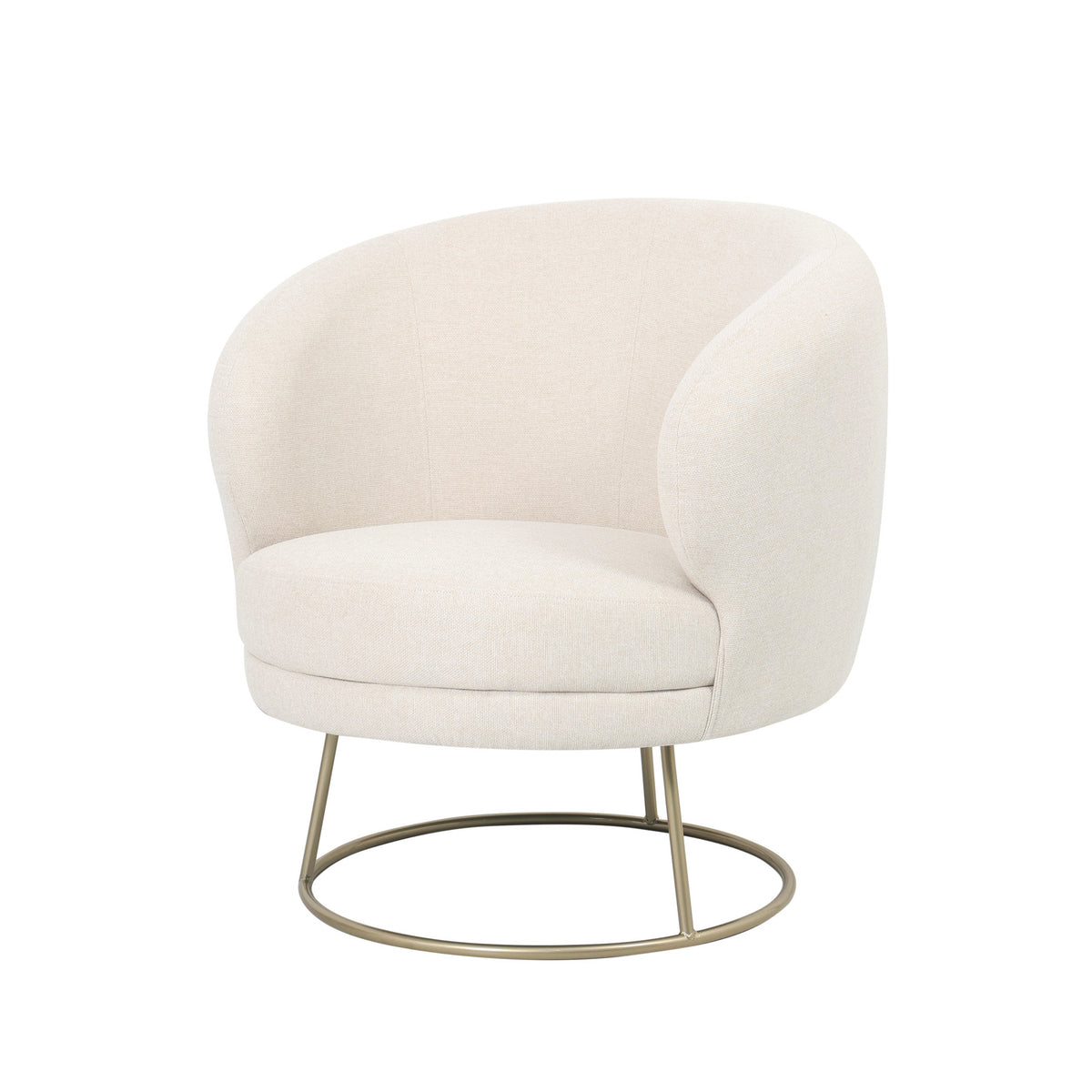 Fauteuil Victoria | Wit Stof — Vooraanzicht - witfoto