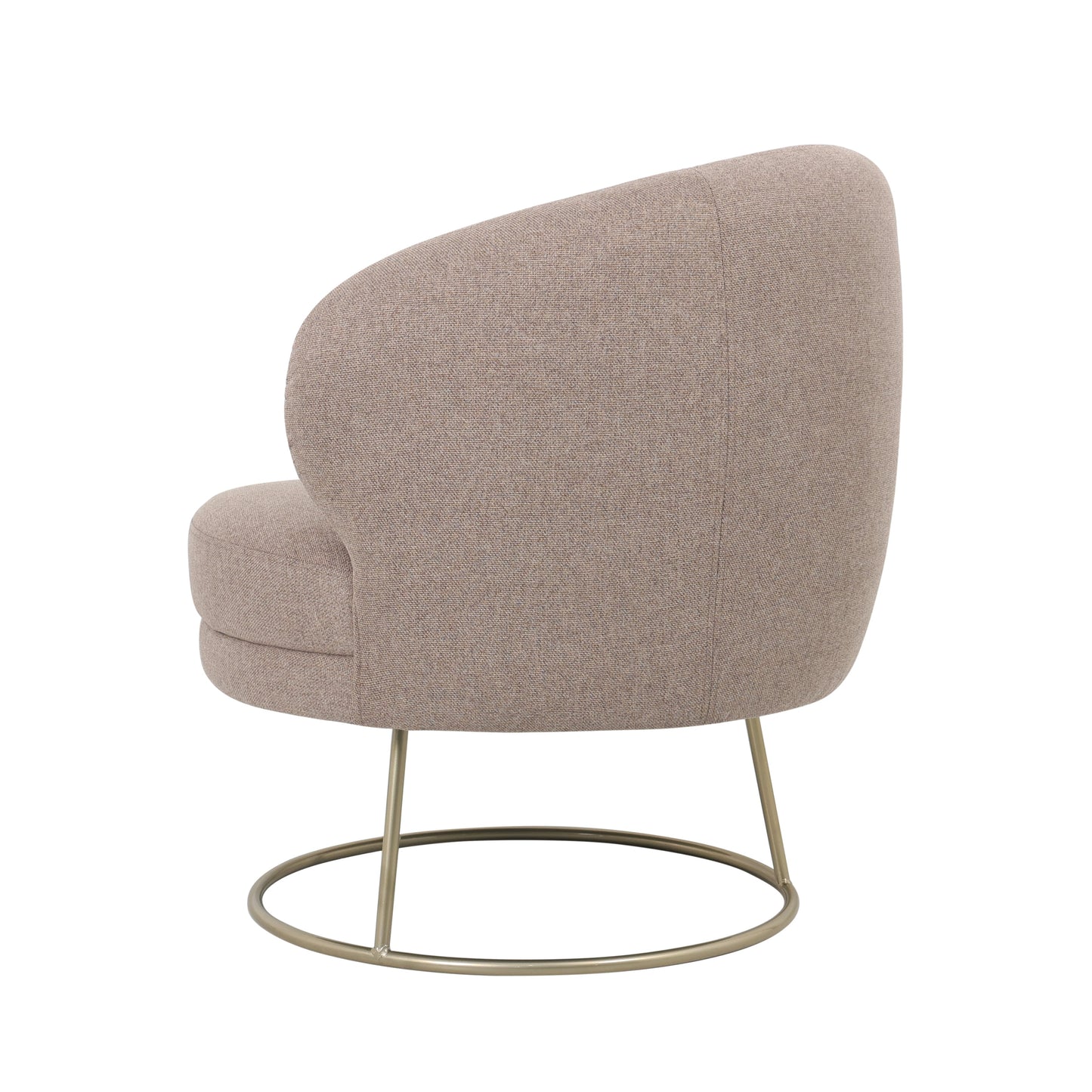 Fauteuil Victoria | Bruin Stof — Zijaanzicht - witfoto