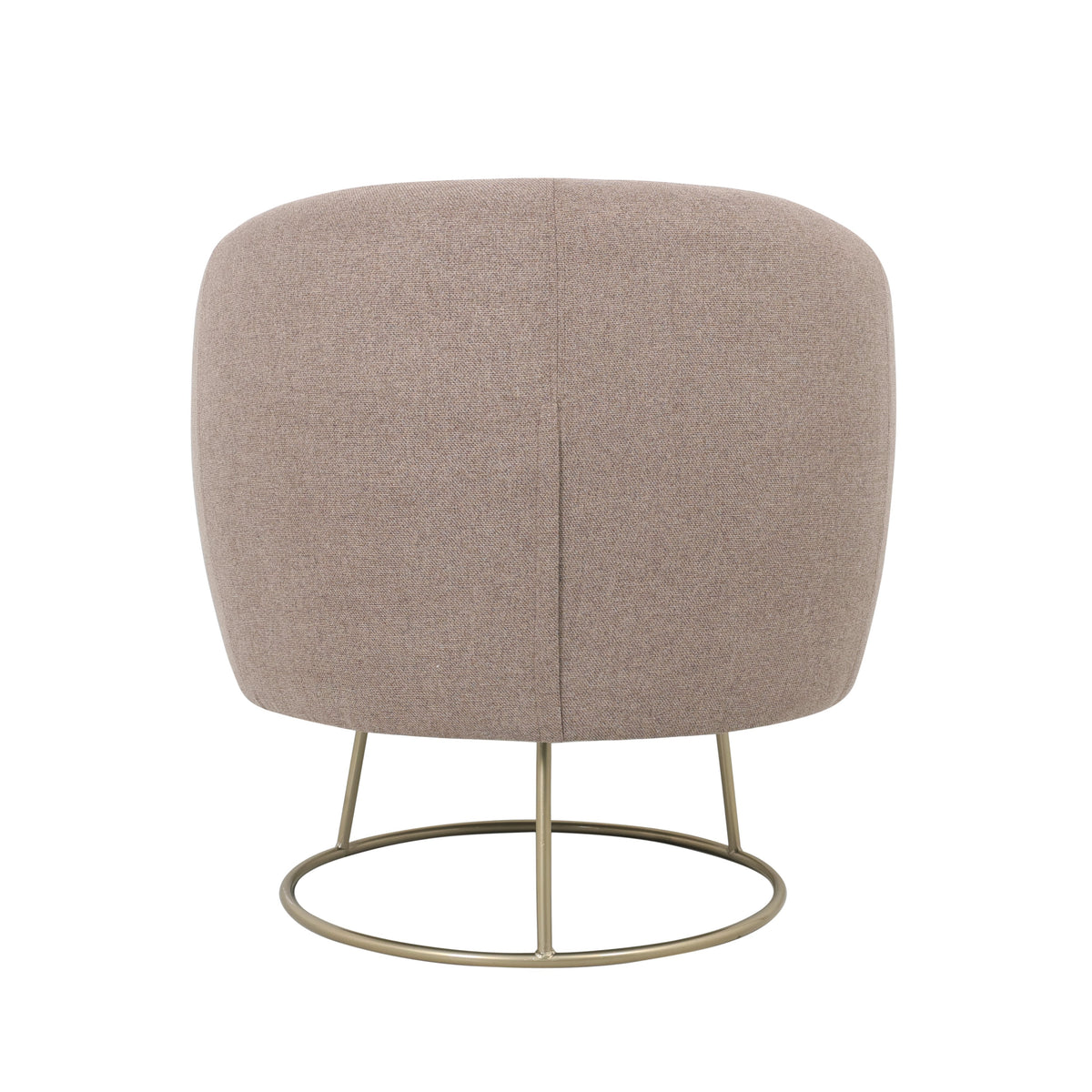 Fauteuil Victoria | Bruin Stof — Achteraanzicht - witfoto