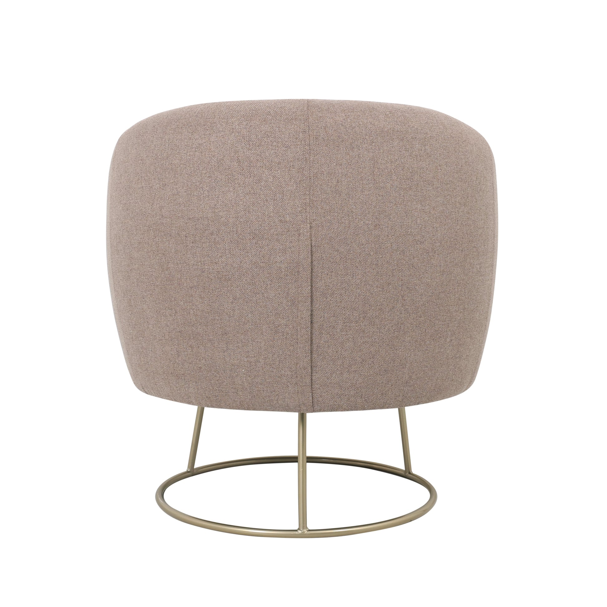 Fauteuil Victoria | Bruin Stof — Achteraanzicht - witfoto