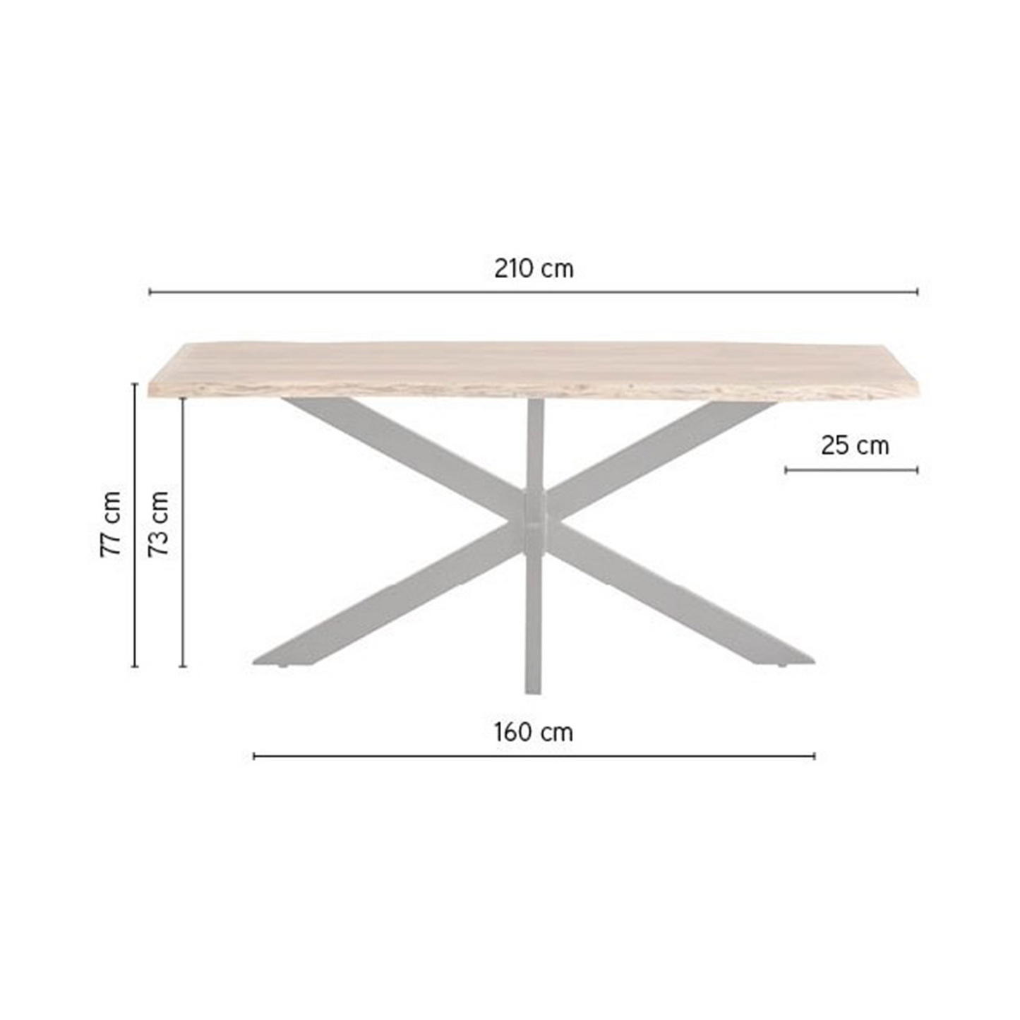 Eettafel Nebel | Naturel Acaciahout