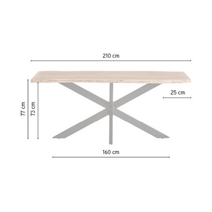 Eettafel Nebel | Naturel Acaciahout