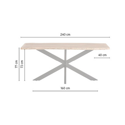 Eettafel Nebel | Naturel Acaciahout