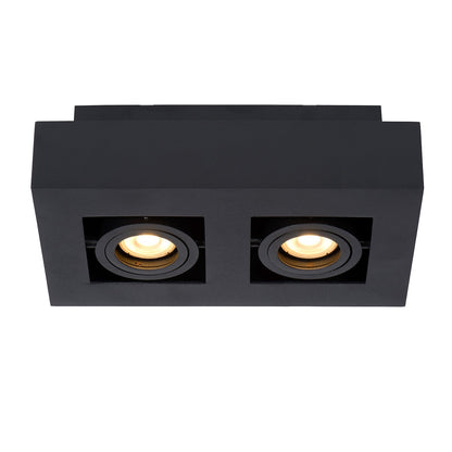 Plafondspot Xirax | LED Dim to warm | Zwart Metaal
