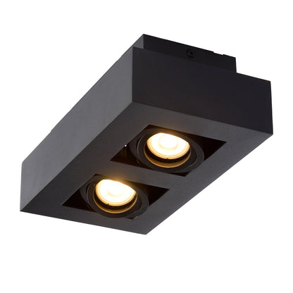 Plafondspot Xirax | LED Dim to warm | Zwart Metaal