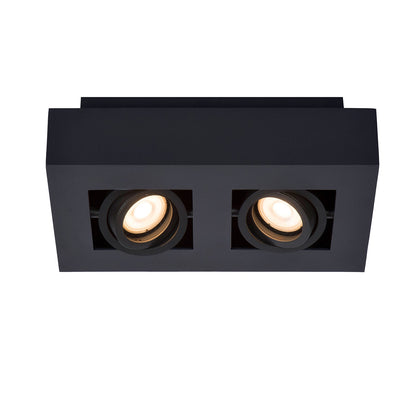 Plafondspot Xirax | LED Dim to warm | Zwart Metaal