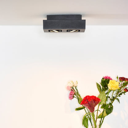 Plafondspot Xirax | LED Dim to warm | Zwart Metaal