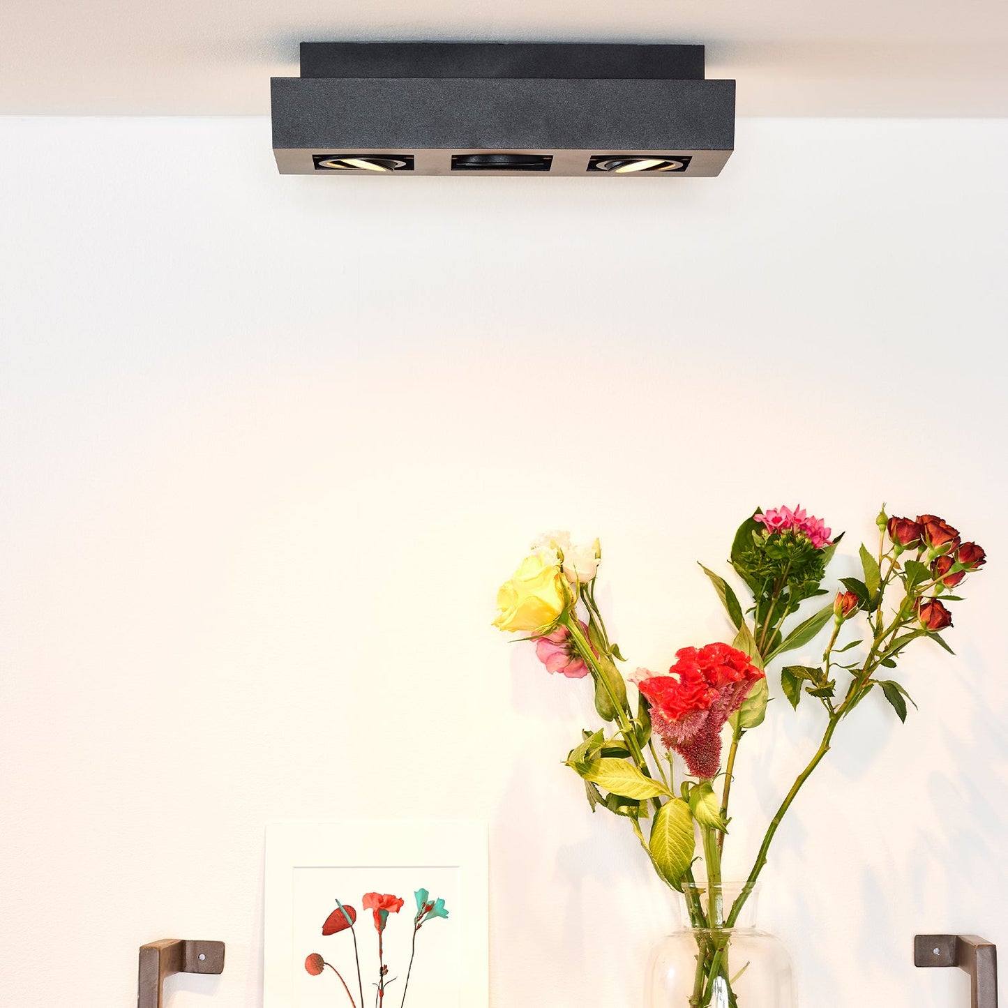 Plafondspot Xirax | LED Dim to warm | Zwart Metaal
