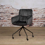 Eetkamerstoel Saronno | Velvet Donkergrijs