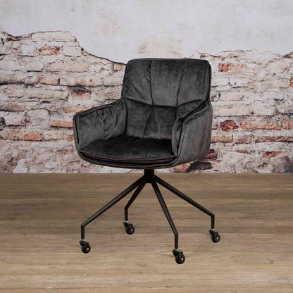 Eetkamerstoel Saronno | Velvet Donkergrijs