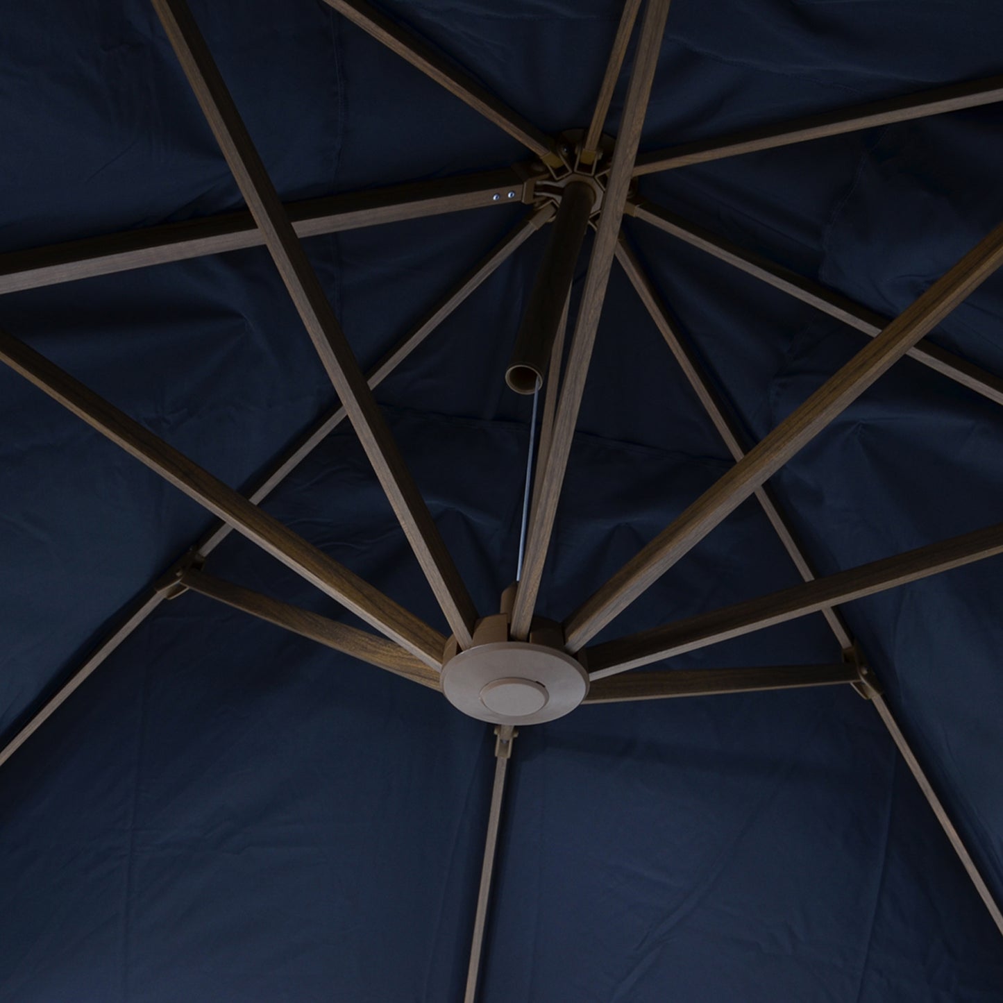 Zweefparasol VirgoFlex | 3 x 3 Meter | Vierkant | Houtlook Grijs